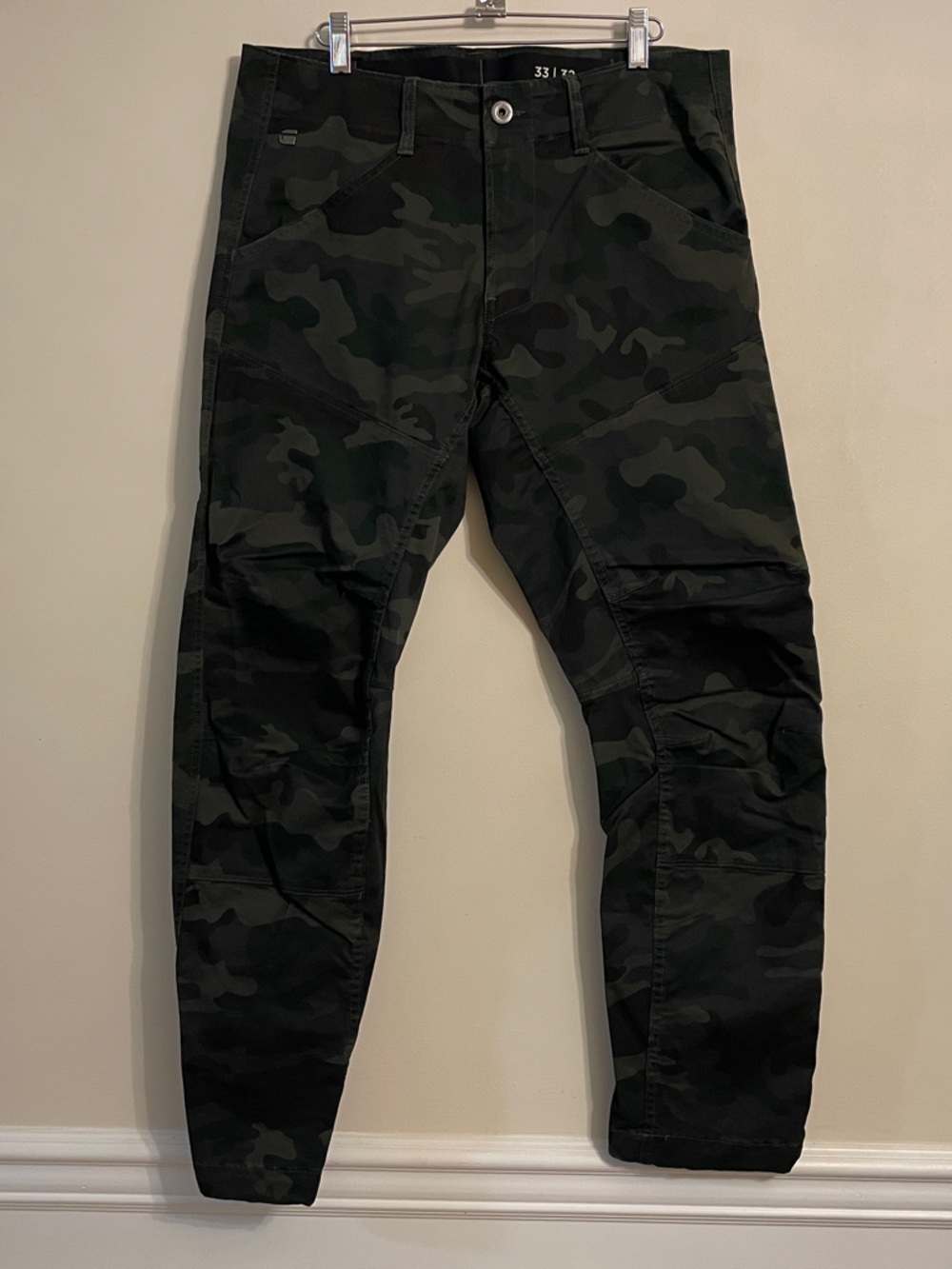 G Star RAW Camo Cargo Pants Mens 33x32 Green Camouflage Utility Pants